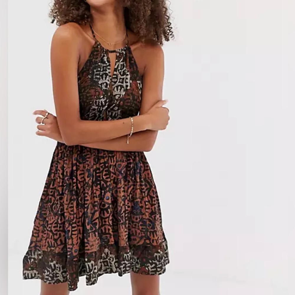 Free People Beach Day Mini Dress in Black